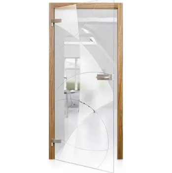 Interiérové dveře GLASSDOOR Celoskleněné otočné dveře čiré Vela