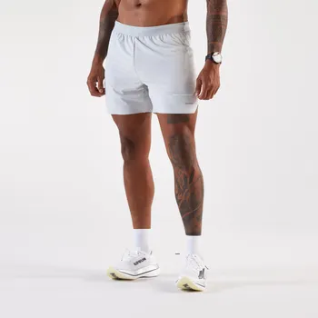 Pánské kraťasy KIPRUN Pánské běžecké kraťasy Run 500 Comfort S ŠEDÁ