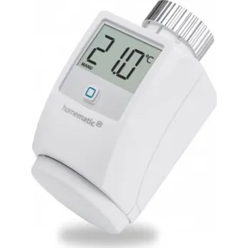 Termostat Safe-home SAFE HOME HOMEMATIC IP OPTIMAL termostatická hlavice, bezdrátová, programovatelná, bílá