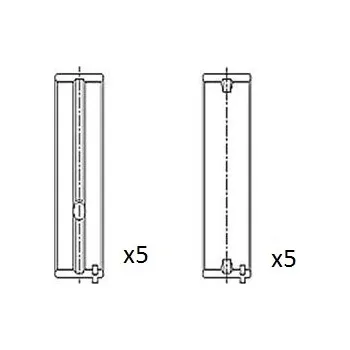 Kliková hřídel Ložiska klikové hřídele FAI AutoParts BM1034-STD
