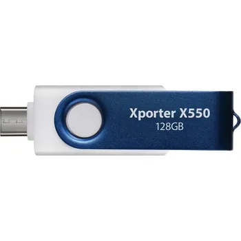 USB flash disk PATRIOT Xporter X550 128GB / USB Typ-A + USB Typ-C / USB 3.2 Gen 1 / bílo-modrá PS128GX550AAD