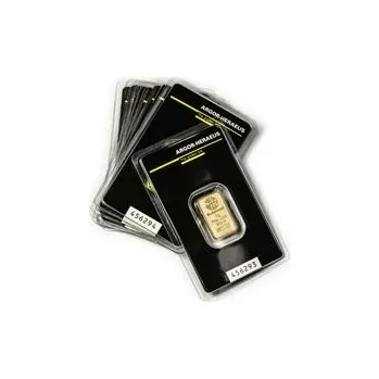 Argor Heraeus SA 5 gramů - Investiční zlatý slitek - Set 10ks slitků