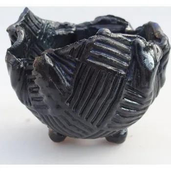 Květináč Keramická Skořápka 8 x 8 x 8 cm modrá