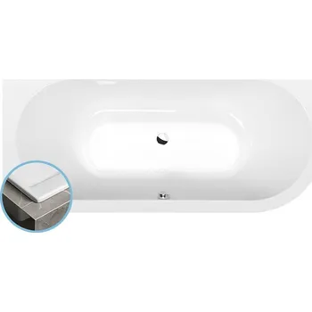 Vana Polysan VIVA L SLIM asymetrická vana 185x80x47cm, bílá - 72099S