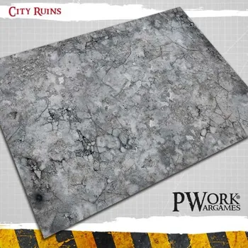 Příslušenství k deskovým hrám Podložka City Ruins - Wargames Terrain Mat 112x153 cm (Pwork)