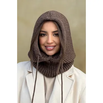 Čepice KAPTUR šála 50-313 béžová - AJS béžová uni