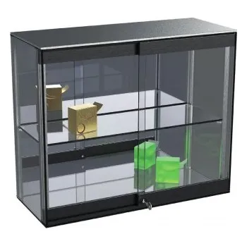 Interiérové dveře VPD-MT Kování Virtus pro posuvné sklo do vitrín s možností uzamčení černý elox