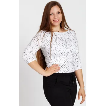 Krásná mamka Kojicí tričko RAINDROPS WHITE 3/4 Velikost: M