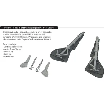 Plastikový model Eduard 1/48 Fw 190A-8 undercarriage legs PRINT (EDUARD)