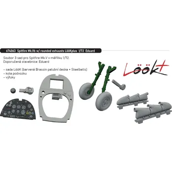 Plastikový model Eduard 1/72 Spitfire Mk.Vb w/ rounded exhausts LööKplus (EDUARD)