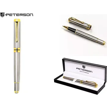 Kuličkové pero Peterson PTN 339 stříbrné barvy v dárkové krabičce