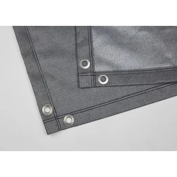 Krycí plachta Tenisová clona PE 320 g/m2 vč. karabin, neprůhledná a nehořlavá úprava, stříbrná