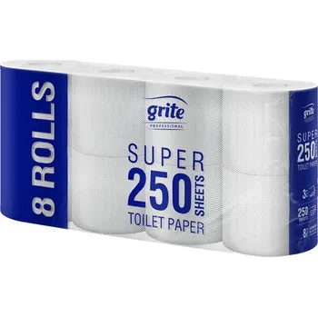 Toaletní papír TP Konvenční role, 3 vrstvá celulóza, 8 x 27,5 m, 8 rolí