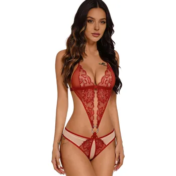 Souprava dámského spodního prádla Medvídárek Dámská souprava spodního prádla H159 - červená Velikost: M