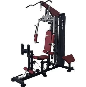 Posilovací věž KUBIsport HG4500K Posilovací věž s tricepsovým lanem a leg pressem, 80 kg závaží