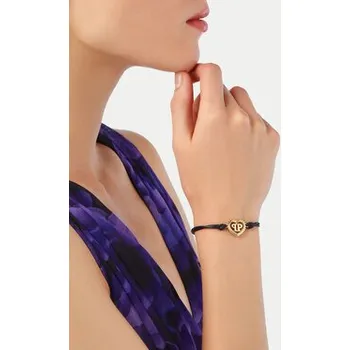 Módní doplněk Náramek PHILIPP PLEIN Plein Rocked Heart PJZEA09BU Černá OS