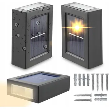 Venkovní osvětlení 3X SOLÁRNÍ ZAHRADNÍ SVĚTLA SOLÁRNÍ LAMPA NÁSTĚNNÉ SVÍTIDLO