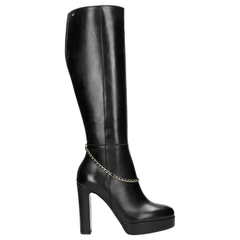 Dámské kozačky Elegantní Vysoké Kožené Dámské Kozačky Na Podpatku Wojas 7104351 36