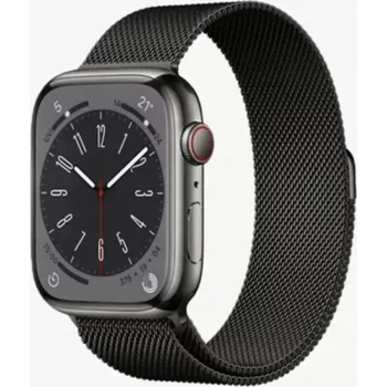 Náramek ČERNÝ MAGNETICKÝ NÁRAMEK MILÁNSKÝ TAH 38/40/41 APPLE WATCH OCEL ŘEMÍNEK