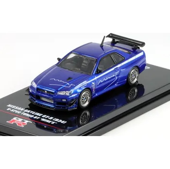 autíčko Nissan Skyline GT-R R34 V-Spec Tuned By Mines 1:64 - INNO Models Nissan Skyline - kovový model