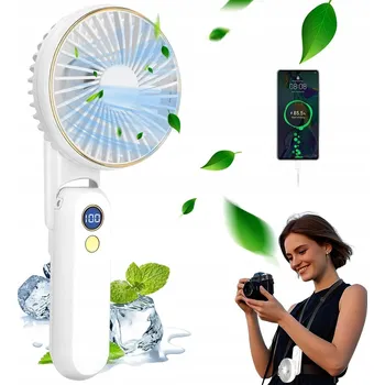 Domácí ventilátor MINI VENTILÁTOR VĚTRÁK LED PŘENOSNÝ 5 RYCHLOSTÍ