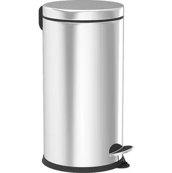 Odpadkový koš Koš s pedálem kulatý Easyform 415400 30 l stříbrný