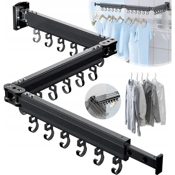 SUŠÁK NA PRÁDLO, SKLÁDACÍ VĚŠÁK NA PRÁDLO NA ZEĎ, VÝSUVNÁ