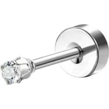 Piercing Piercing náušnice diamant malá velikost 0,8 mm x 6 mm x 10 mm z chirurgické nerezové oceli 1 ks pro citlivé uši