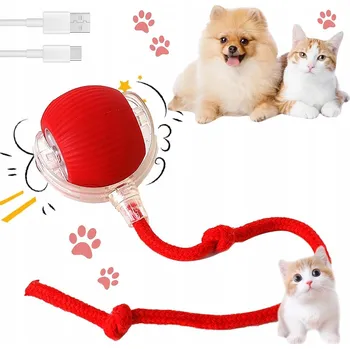 Hračka pro psa INTERAKTIVNÍ MÍČEK pro kočky psy HRAČKA USB vibrace LED elektrický
