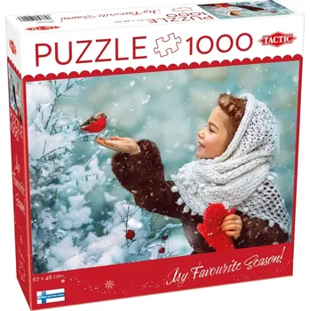Hračka Puzzle 1000 dílků – Dívka v červených rukavicích