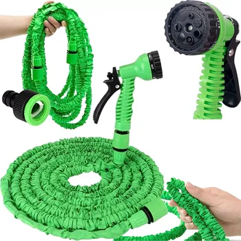 Zahradní hadice Roztažitelná zahradní hadice 5–15 m s pistolem a rychlospojkami