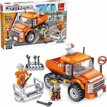 ostatní stavebnice SADA STAVEBNICE AUTO SILNIČNÍ PRÁCE 171 DÍLŮ DÁREK PRO DĚTI