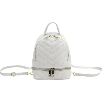 Městský batoh Dámský kožený batoh Luka 20-026 světle šedý