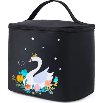 Kosmetická taška KUFRYPLUS Kosmetická taška TB13774 černá s labutí