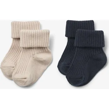 Dětské merino ponožky 2-pack Ziggy Wheat - navy Velikost: 15-18