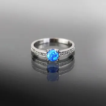 Prsten Ocelový prsten s opálem zabalený v dárkové krabičce č. 1239 - 52