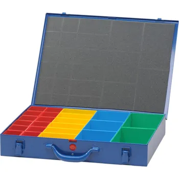 Nářadí na motocykly Hünersdorff Třídicí box Hünersdorff, kovový (330x440x66 mm), 23 přihrádek, modrý 53524