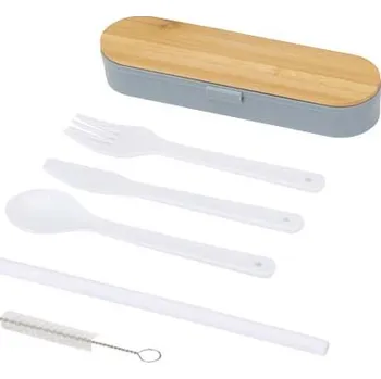 Runa sada příborů s bambusovým víkem - Šedá břidlice