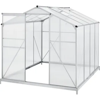 Skleník Zahradní skleník 4,75 m² s hliníkovou konstrukcí a základem