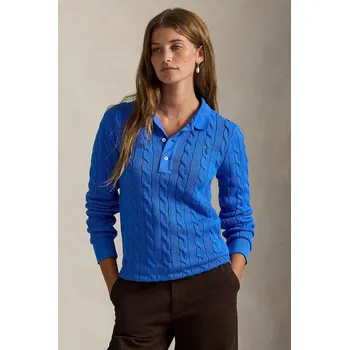 Pánský svetr Bavlněný svetr Polo Ralph Lauren, S, modrá, 55X