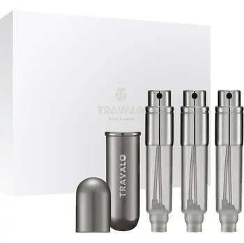 Rozprašovač parfému Travalo Classic plnitelný rozprašovač parfémů 3x5 ml Titanium + Prodloužená možnost vrácení zboží do 30 dnů.