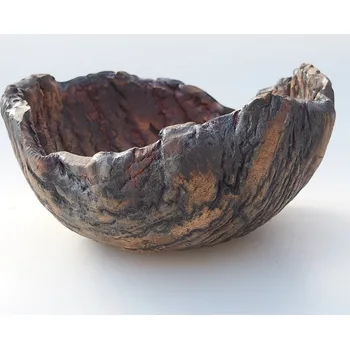 Květináč Keramická Skořápka 13,5 x 12,5 x 7,5 cm hnědá