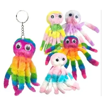 plyšák Přívěsek - chobotnice barevná