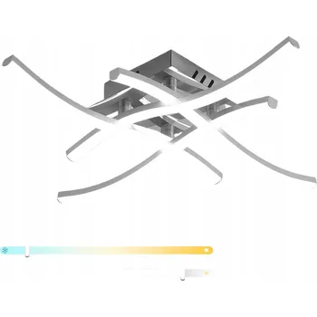 STROPNÍ SVÍTIDLO STROPNÍ SVÍTIDLO LED MODERNÍ LUSTR STŘÍBRNÝ 42W DO OBÝVÁKU s dálkový ovladač
