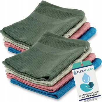 Utěrka ELEXACLEAN Hadříky z Mikrovlákna 8 Kusů 55x40 cm Bez Šmouh