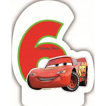 Dortová svíčka Svíčka na dort číslo 6 Cars