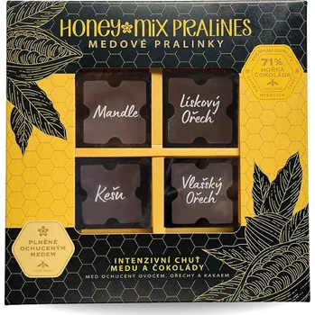 Bonboniéra HoneyMix Medové pralinky plněné medem a ořechy 4x12 g