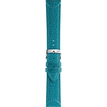 Řemínek na hodinky Skating - Voděodolný kožený řemínek na hodinky 18 mm tyrkysový