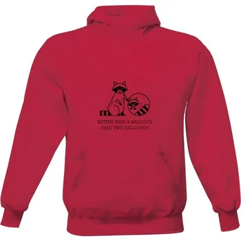 Pánská mikina Pánská mikina s kapucí s potiskem legrační mýval a nápis pánské