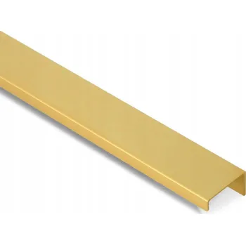 Nábytkové kování Okrajová úchytka U9 typ VERA, matná zlatá, L600